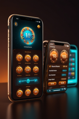 Smartphone with casino app on screen
